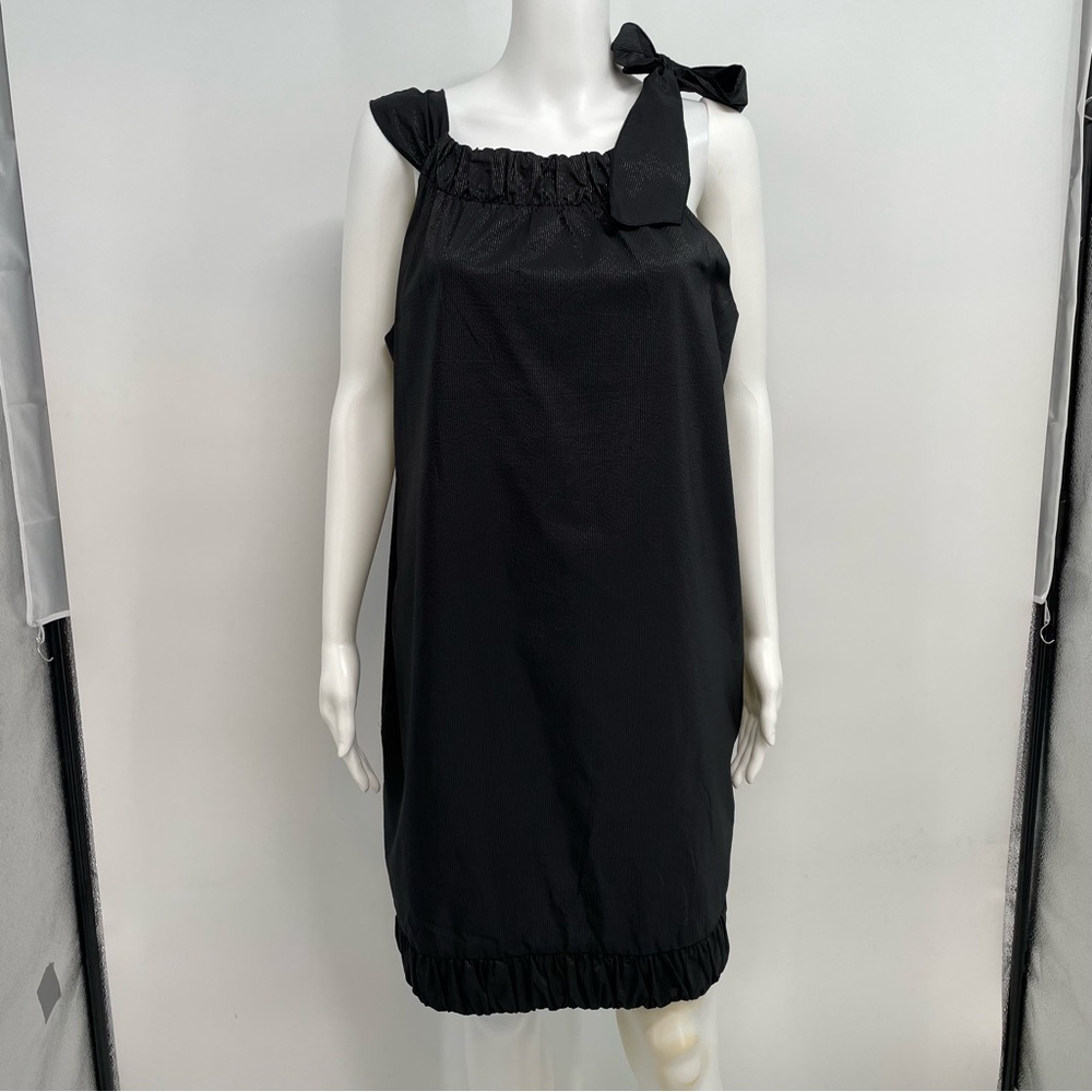 YUVITA Dress Women 10 Sleeveless Tie On One Shoulder Striped Shiny